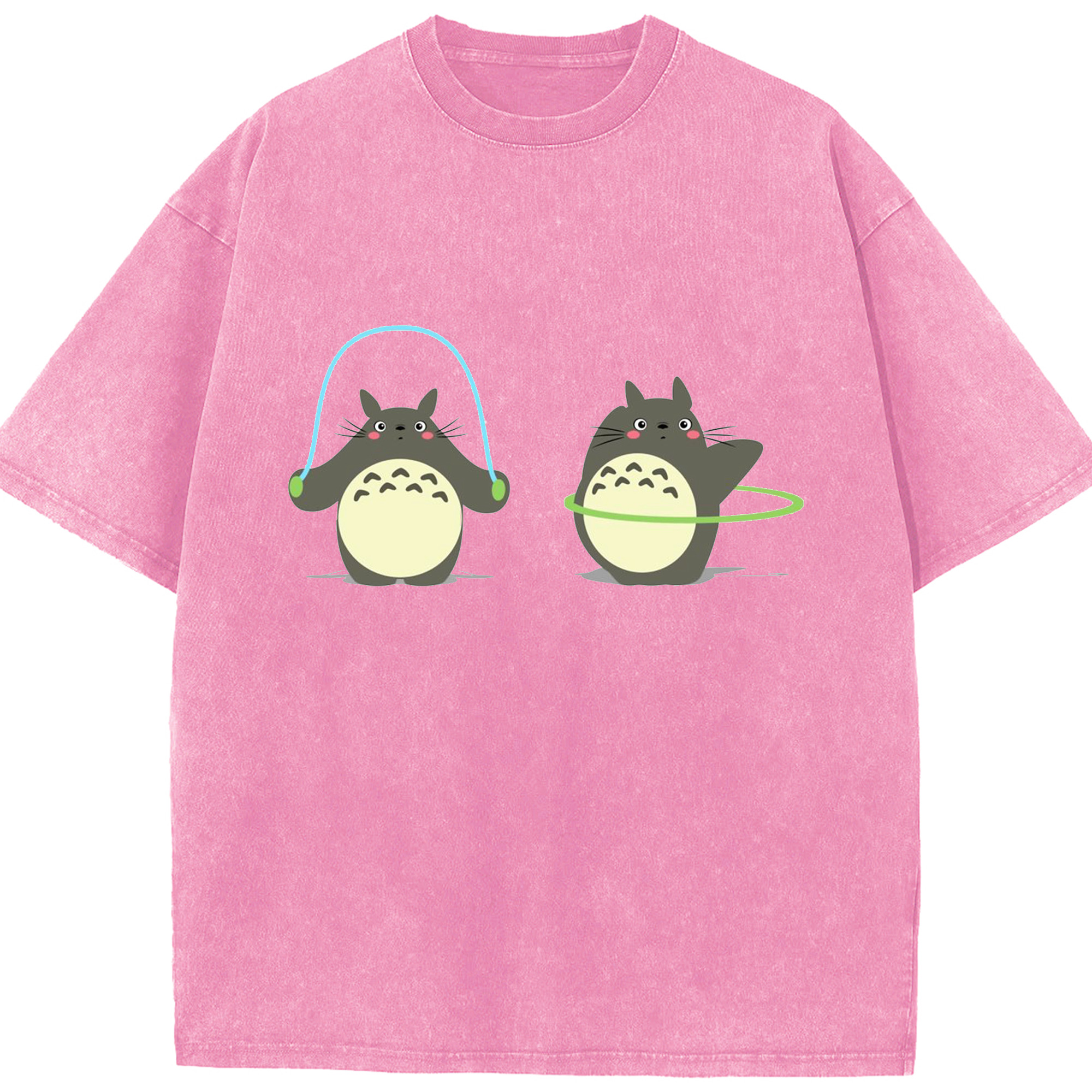 （画像用） となりのトトロ 草壁メイ 草壁サツキ My Neighbor Totoro Satsuki Kusakabe Mei Kusakabe 綿100% ヴィンテージ風 半袖Tシャツ（フロントプリント）